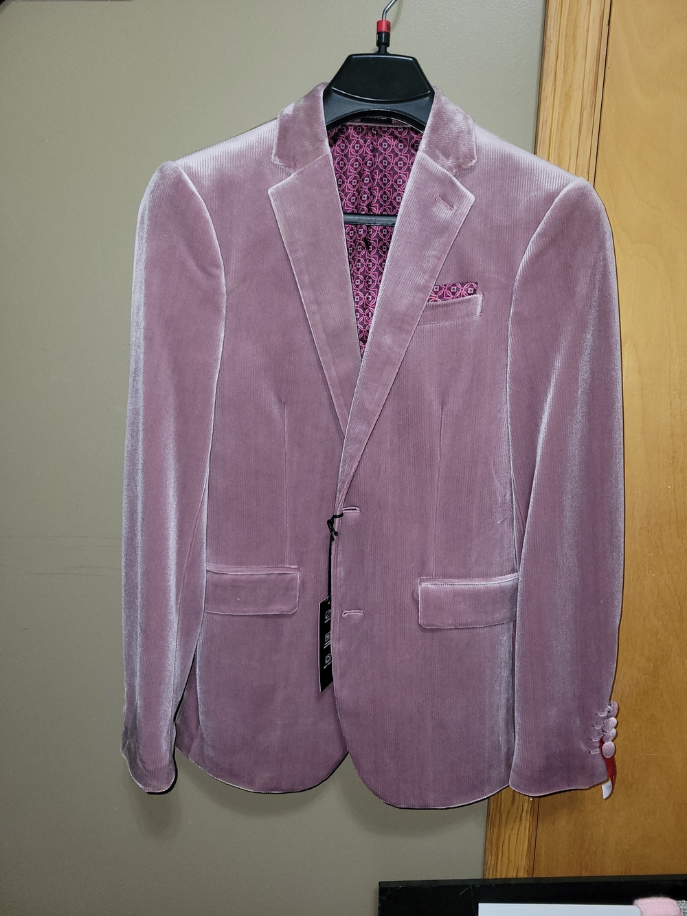 J.ferrar Evening Edition Men's Velvet Blazer - Mauve 36 Reg NEW